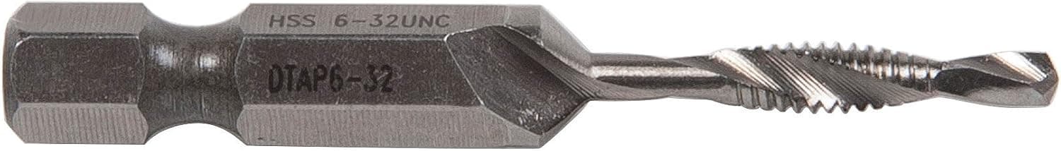 Drill/Tap/Countersink, Hss, 6-32
