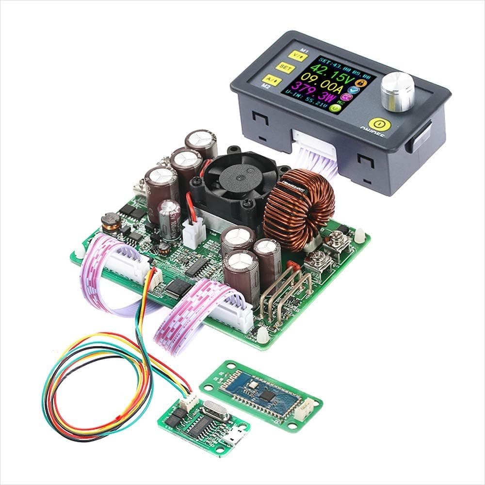 ARCELI Boost Buck Converter Constant Voltage Current DC- DC Step-Down Communication Power Supply Buck Voltage Converter LCD Voltmeter 50V 20A（DPS5020+USB+BT）