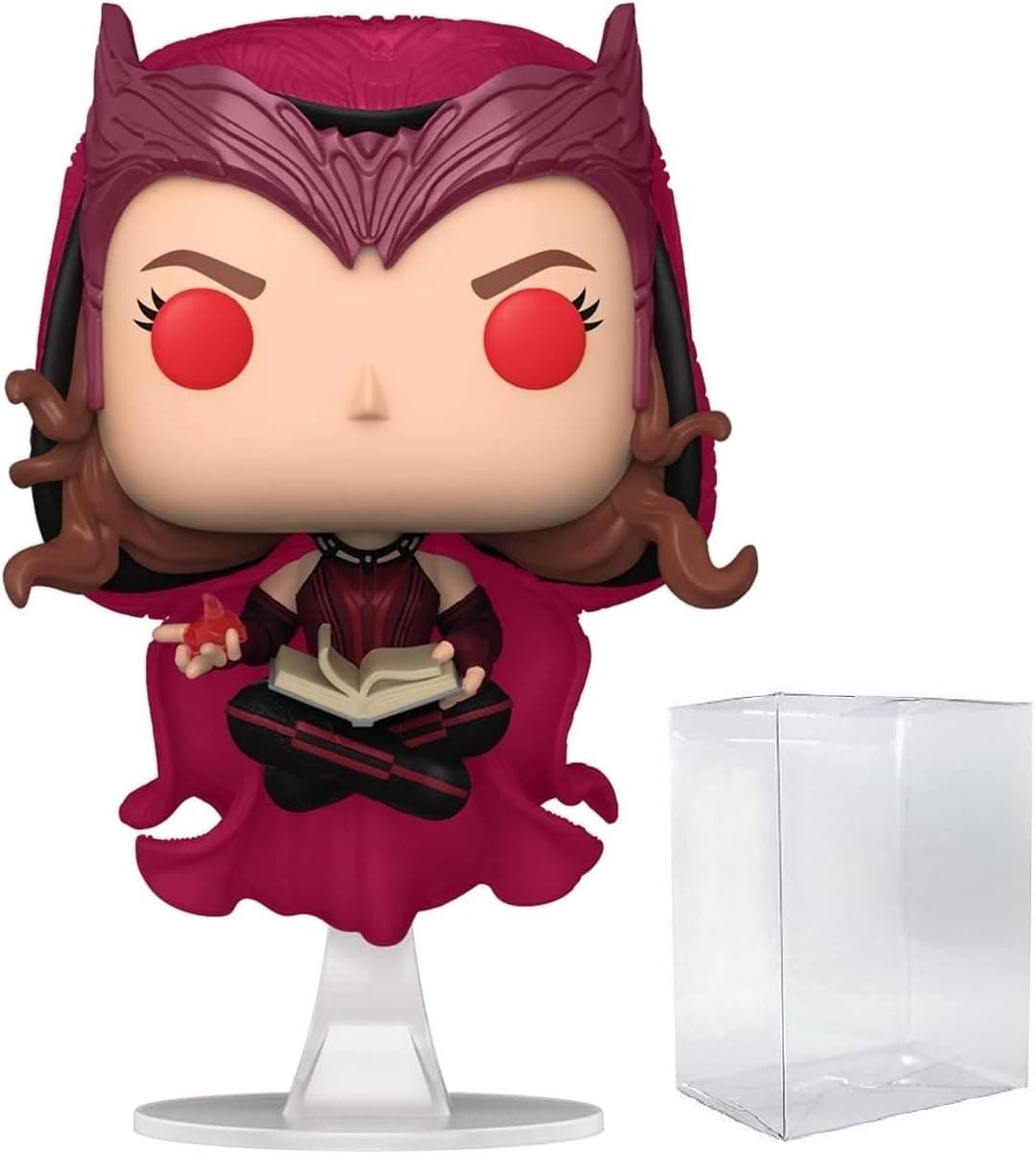 POP Marvel: WandaVision - The Scarlet Witch Glow-in-The-Dark Exclusive Funko Pop! Vinyl Figure (Bundled with Compatible Box Protector Case), Multicolored, 3.75 inches