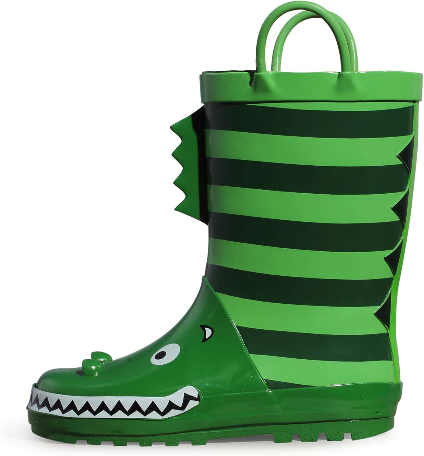 K KomForme Kids Rain Boots, Girl Animal Printed Rubber Boots with Easy on Handles
