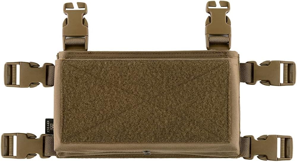 KRYDEX MK3 Placard with Hook Backing for Tactical Vest Chest Rig (Coyote Brown)