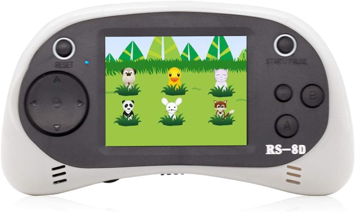 Hades RS-8D Kids Handheld Retro Game Console Built-in 260 Classic Games TV Video Games with 8 Bit Old Style Games Birthday for Children (White)