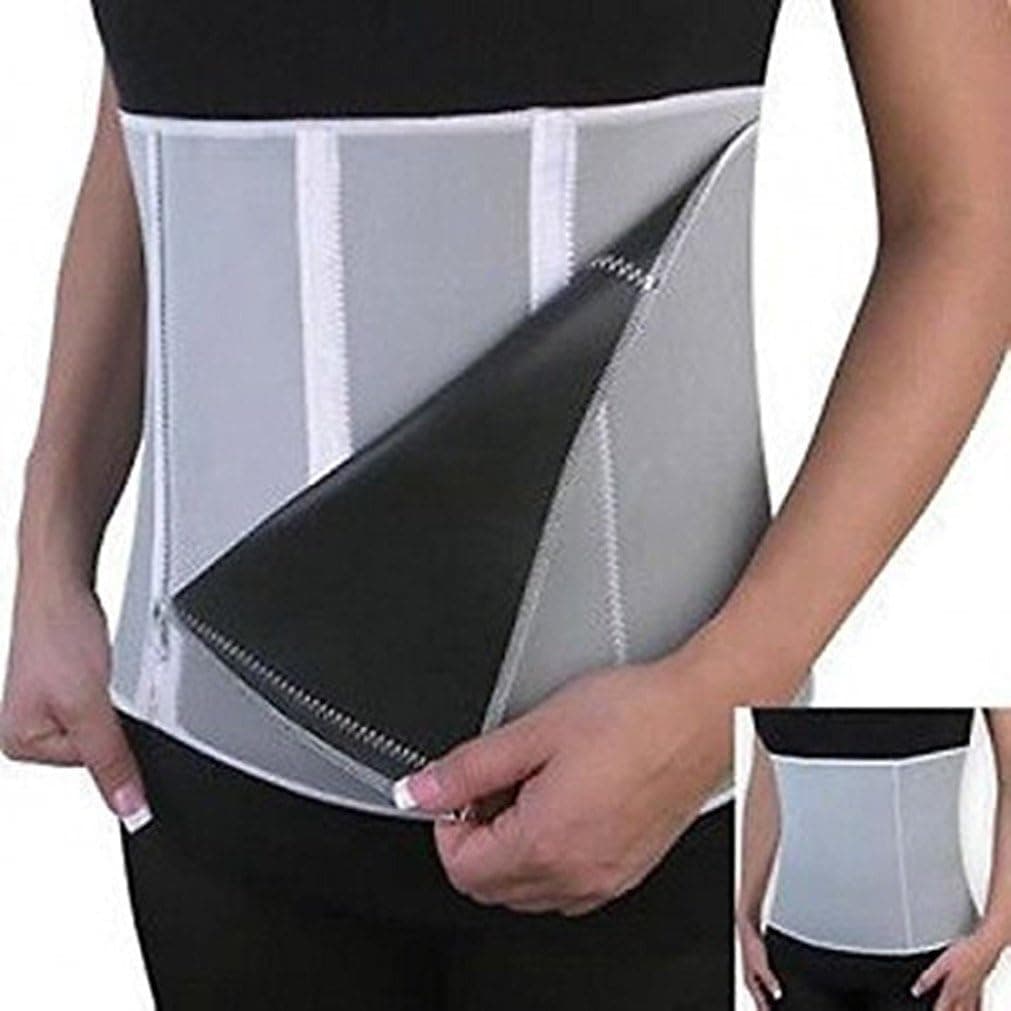 5 Zipper Closures Adjustable Slimming Exercise Belt Men Women Shed Water Weight Back Brace Zipper