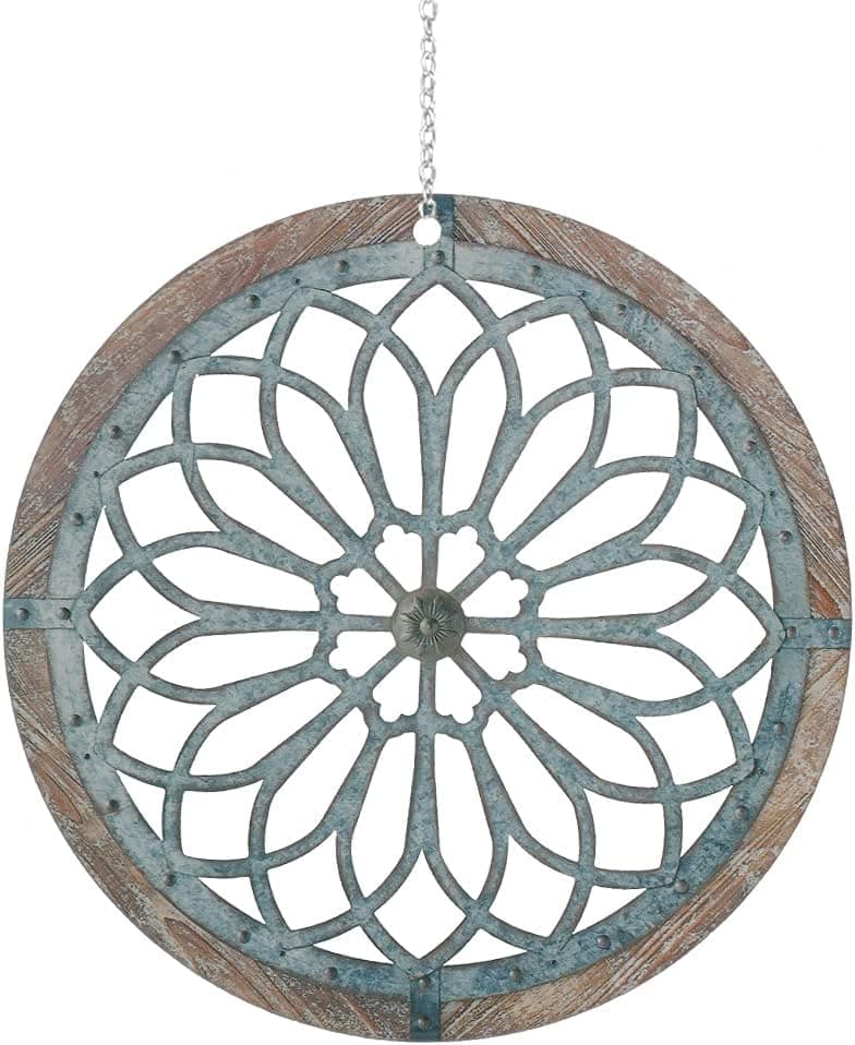 NA Heritage Round Wall Art,Decorative Wall Medallions Hand-Made Creative Wall Art Gift For Home, Bedroom, Living Room, Outdoors (B)