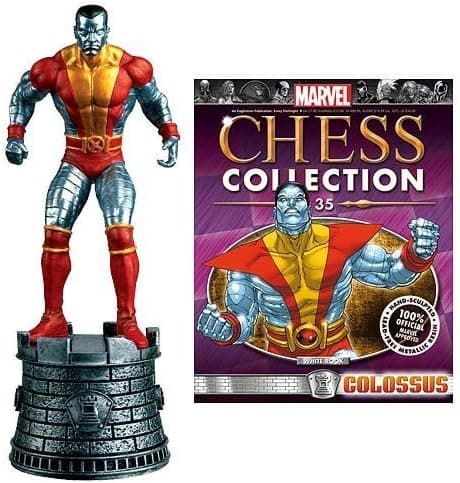 Marvel X-Men Colossus White Rook Chess Piece with Collector Magazine