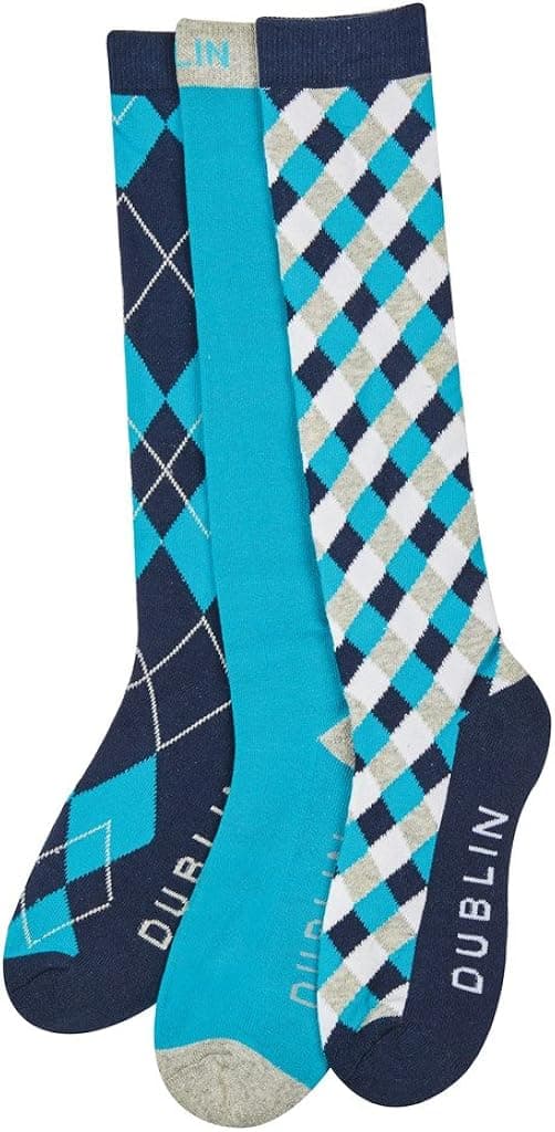 Dublin Diamond Check 3 Pack Socks