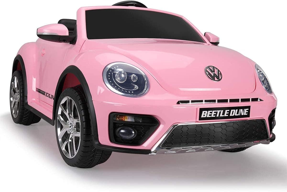 TOBBI 12V Licensed Volkswagen Beetle Dune Ride on Toy with Remote Control Electric Cars for Kids with MP3 Player
