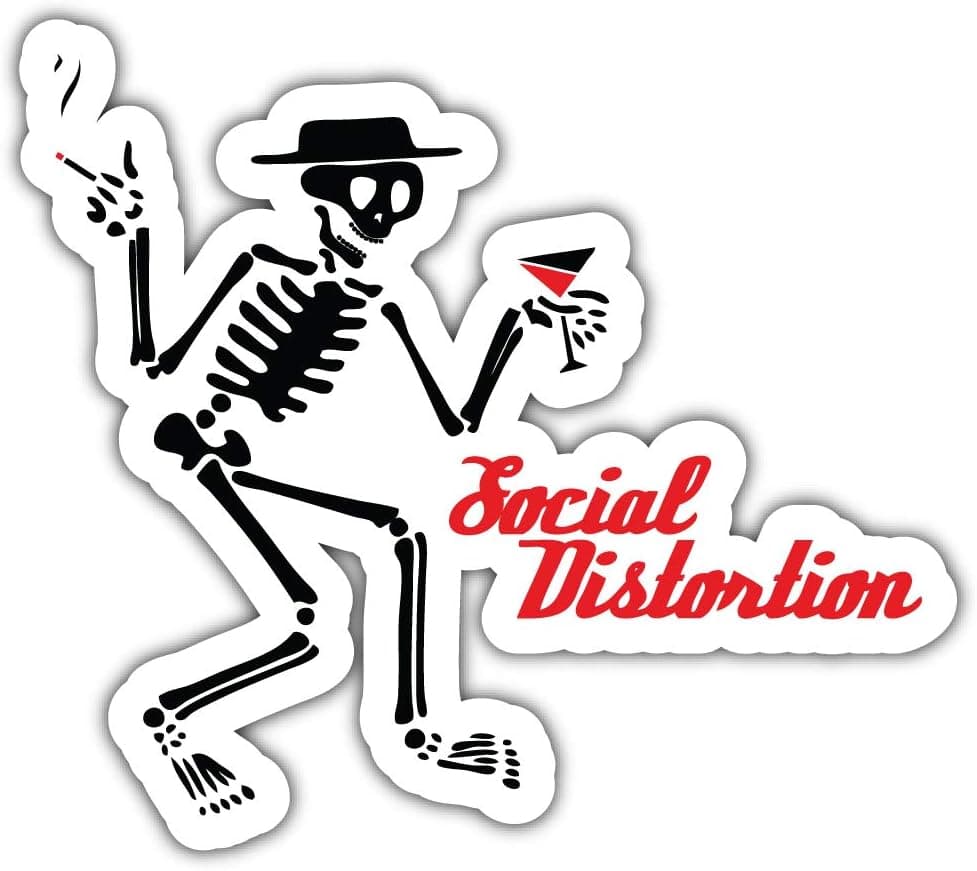 Music Social Distortion Logo Sticker Car Bumper Decal 5'' X 4''