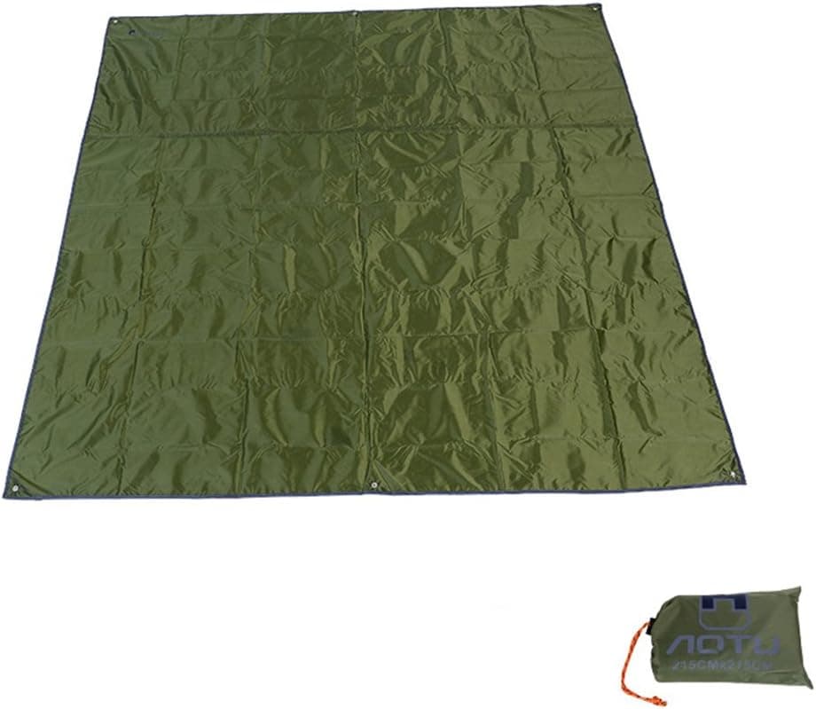 Winis 85"x85" Waterproof Tarps Picnic Blanket Mat Camping Moisture Barrier Outdoor Mutifunctional Tent Tarp Footprint Ground Sheet Mat with Drawstring Carrying Bag