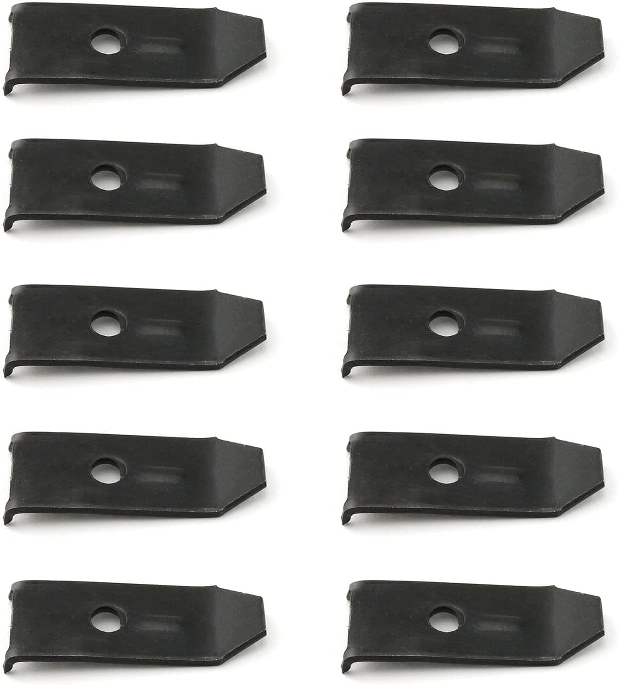 HJGarden 10PCS Desk Table Leaf Levelers Furniture Hardware with Screws, Furniture Hardware Horizontal Buckle, Fasteners for Desks, Cabinet Dining Tables, Black