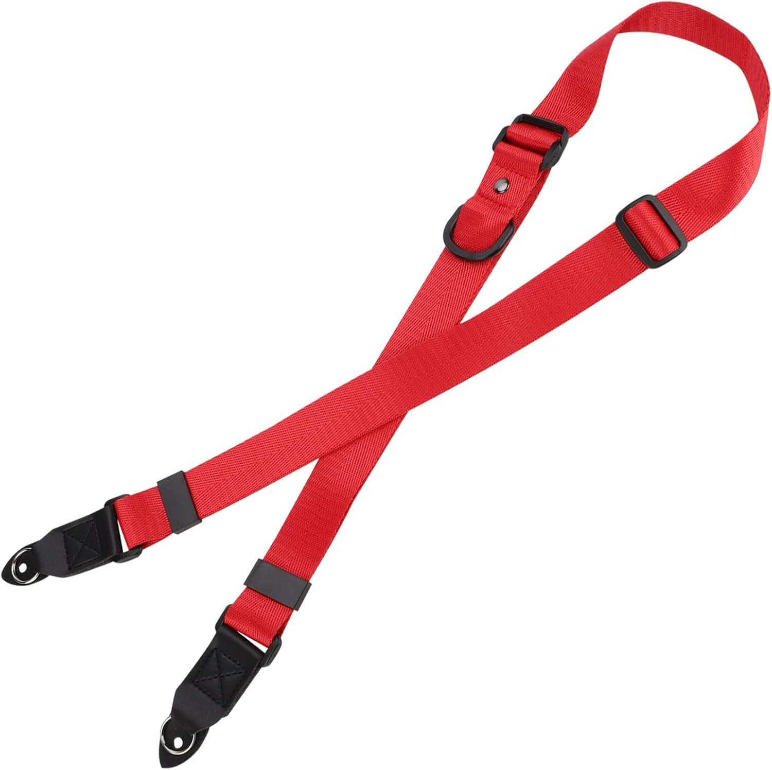 Leftfoto Camera Strap Adjustable Shoulder Sling and Vibrant Design Universal DSLR lanyard Camera Neck Belt for Leica Canon, Nikon, Fujifilm Mirrorless/SLR Camera Red