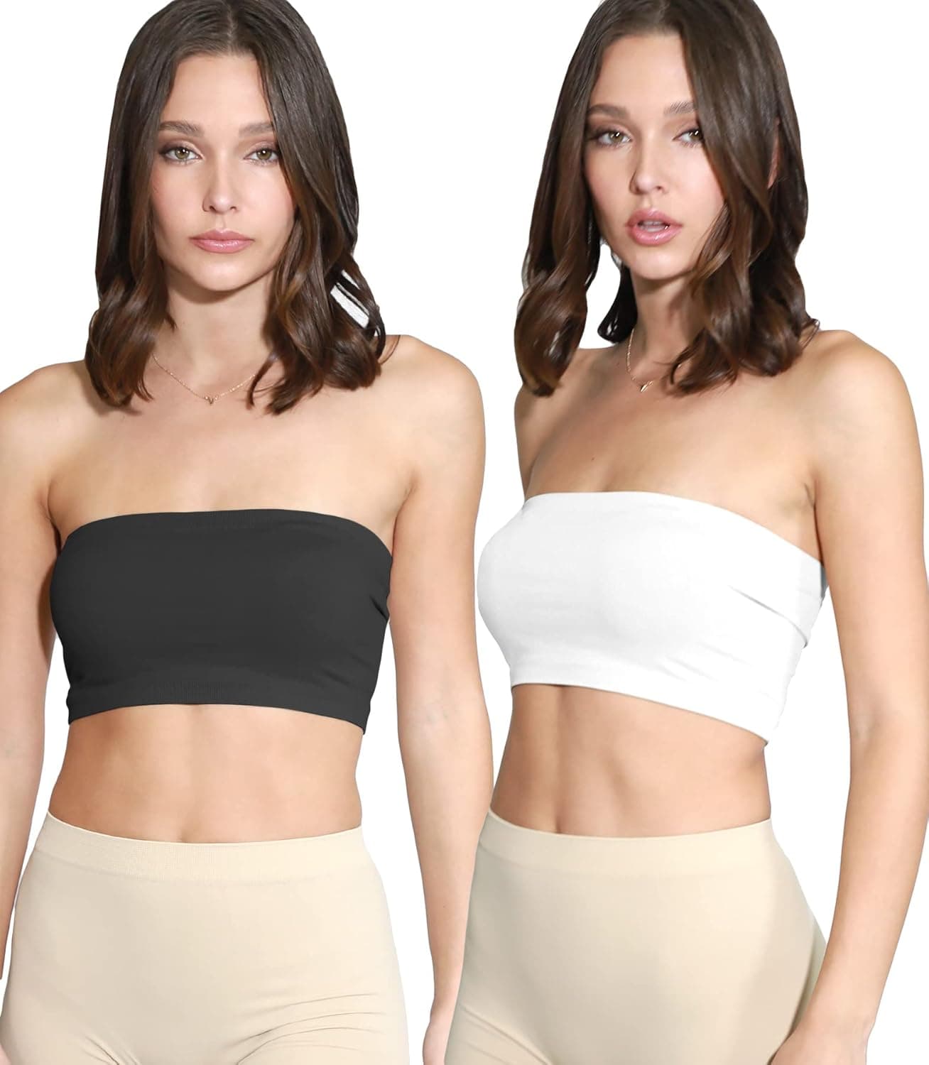 NIKIBIKI Women Seamless Basic Bandeau, Made in U.S.A, One Size