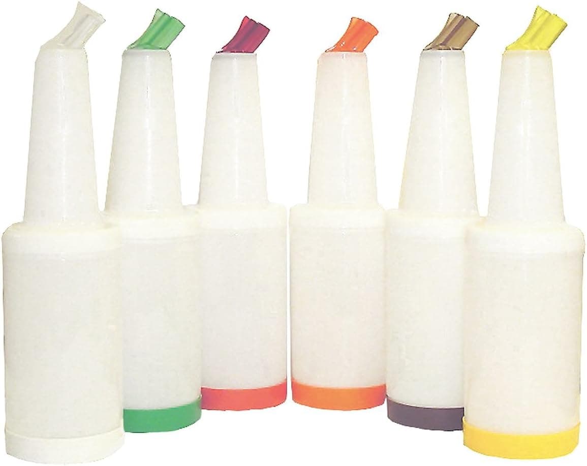 Tablecraft 1 qt Plastic Cocktail Containers - Assorted [Set of 12]
