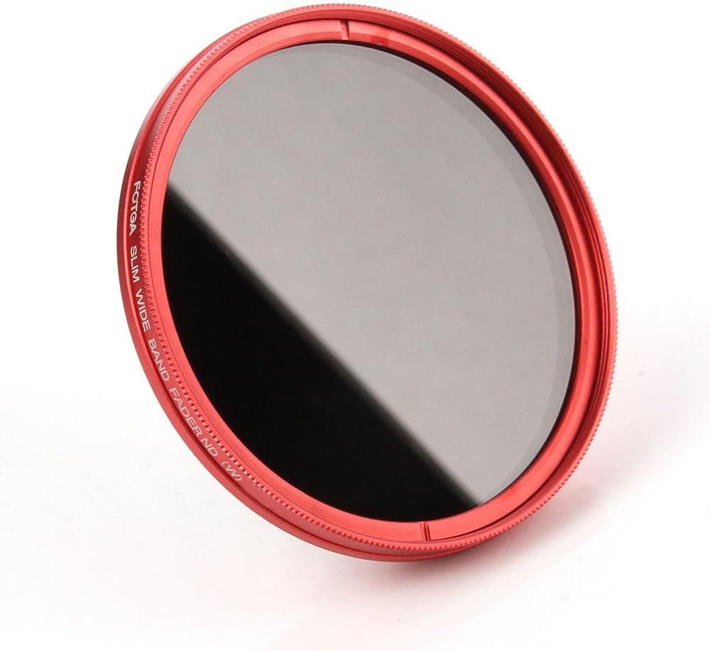 FocusFoto Fotga 67mm Ultra Slim Variable Fader ND2-ND400 Neutral Density ND Filter Adjustable ND2 ND4 ND8 ND16 ND32 ND100 to ND400 for Canon Nikon DSLR Camera Lens with Red Frame Ring