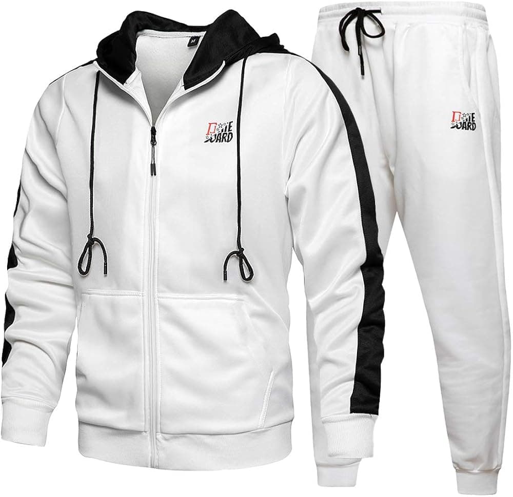 TOLOER Men's Athletic Tracksuit Full Zip Warm Jogging Sweat Suits