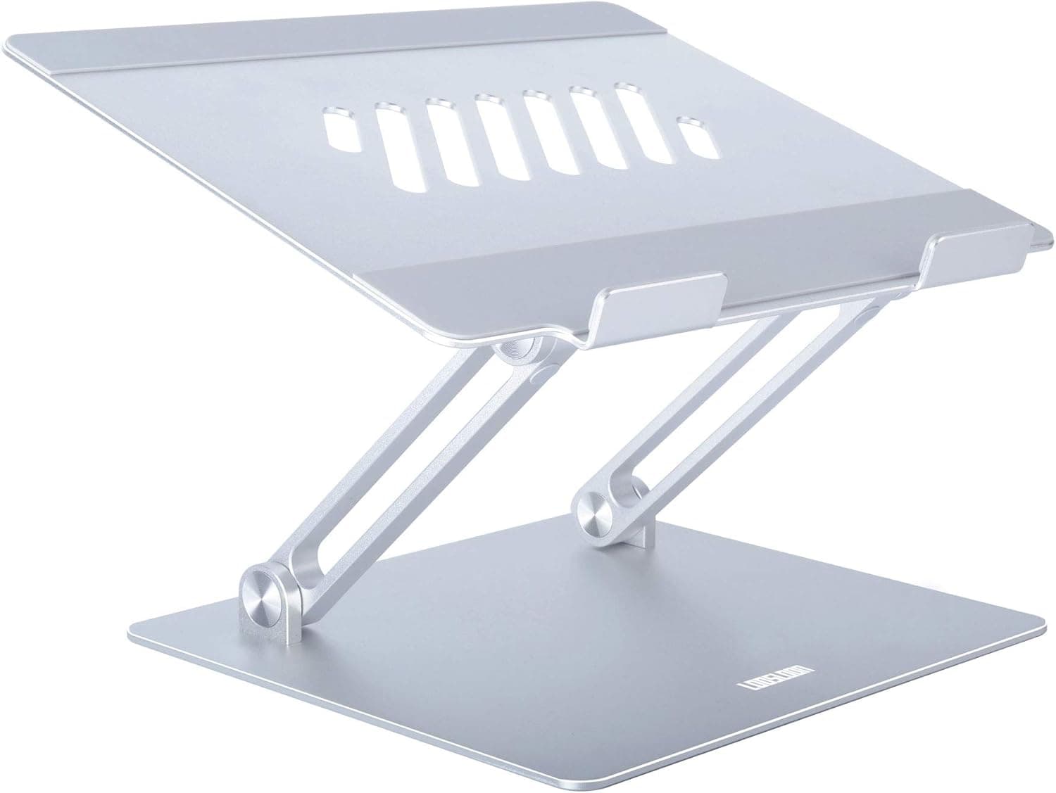 Laptop Stand,LOOSLOON Laptop Stand Riser Aluminum Portable Foldable Height Adjustable Ergonomic Computer Notebook Stand Holder for Desk, Compatible with MacBook Air Pro, HP All Laptops 10-17'' -Silver