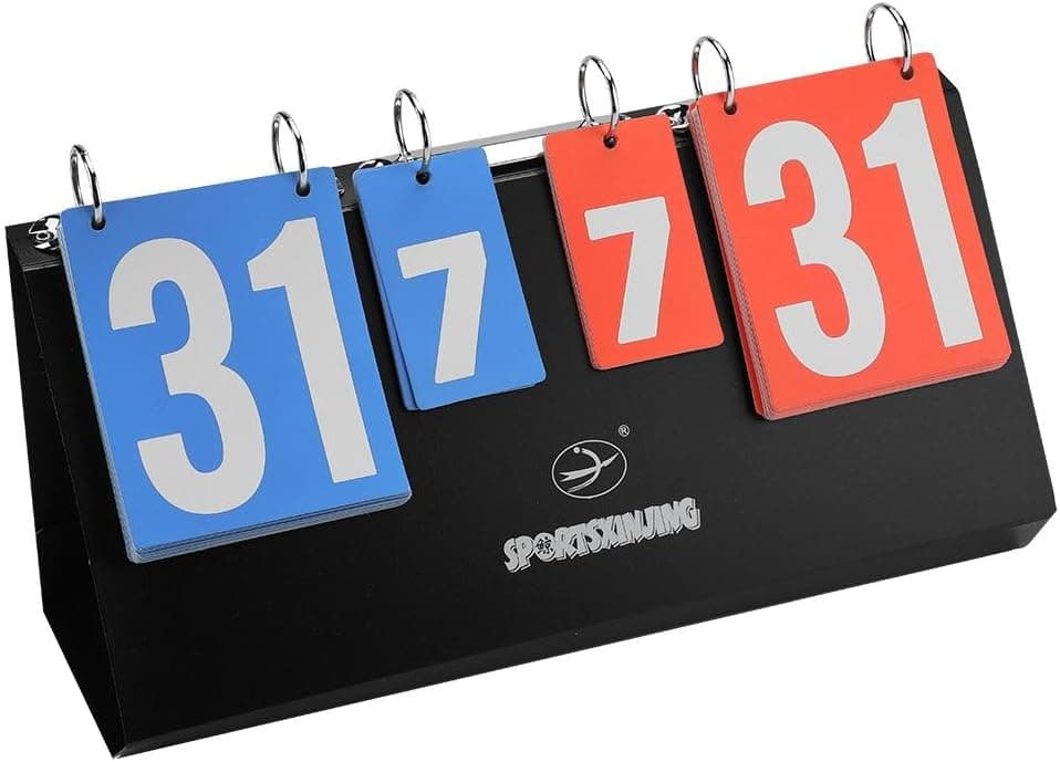 Dilwe Sports Scoreboard, Portable Tabletop Score Flipper for Basketball Tennis Training