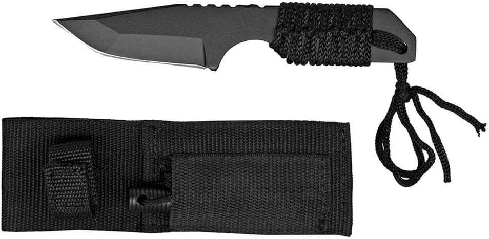 Ace Martial Arts Supply Survival Hunting Camping Knife with Fire Starter, 7"