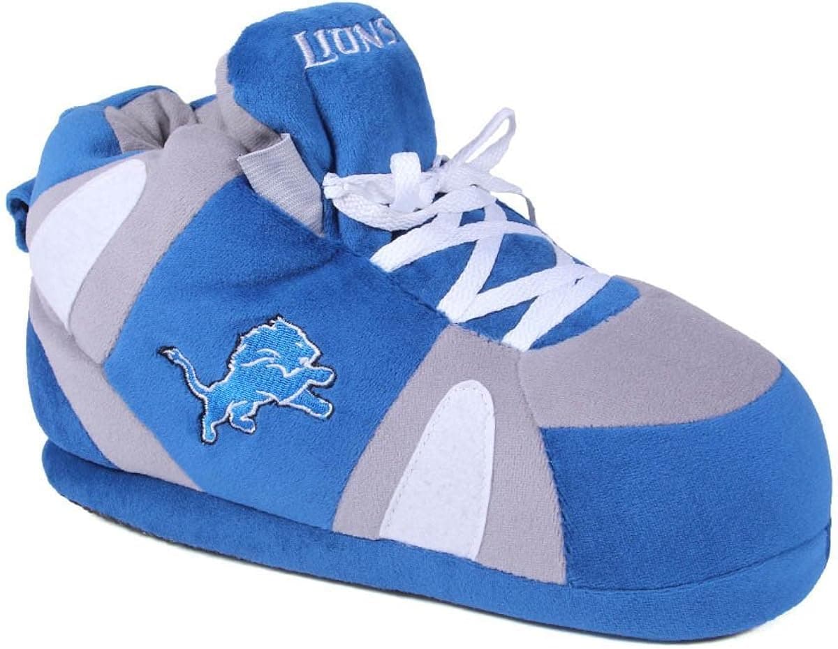 Happy Feet Mens y Womens NFL Sneaker, LG - W 8-10, M 7-9, Detroit Lions