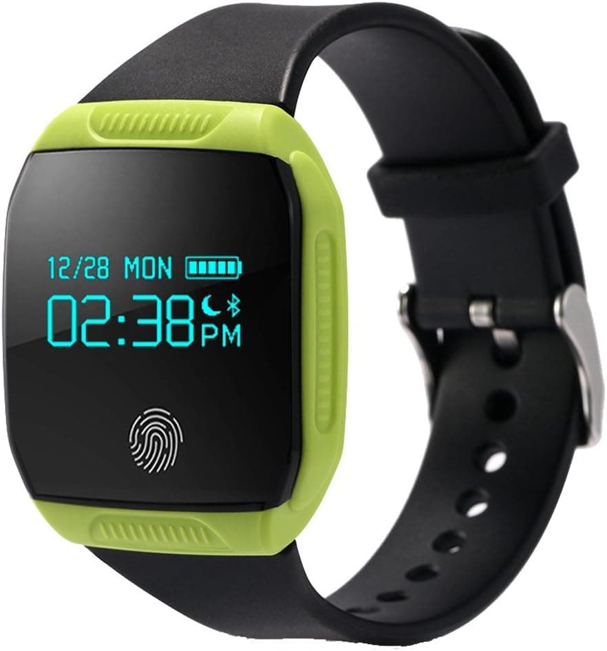 LEMFO E07S Smart Band Sports Fitness Watch Activity Tracker Bracelet Wristband Call Reminder for Android iOS (Green)