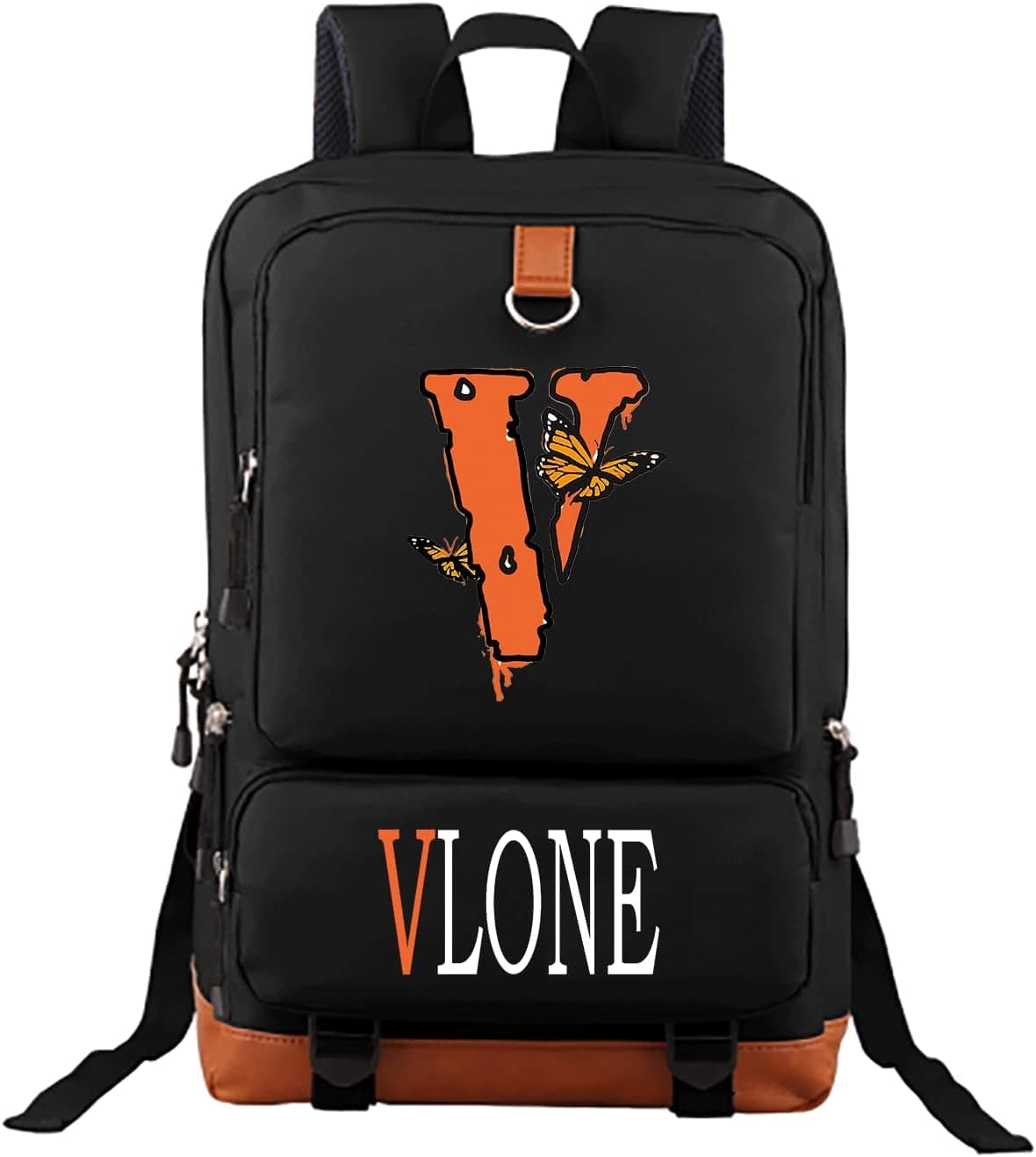 Vlone Big V Casual Travel Backpack V Letter Print Backpack Outdoor Sports School Bag 17 Inch Laptops Backpack for Men Women