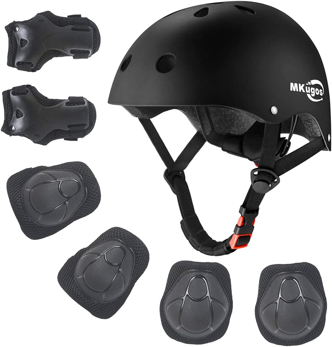 Kids Bike Helmet for Ages 2-14, Adjustable Safety Toddler Helmet with Protective Gear Set, Skateboard Scooter Helmets with Knee Elbow Pads Wrist Guards