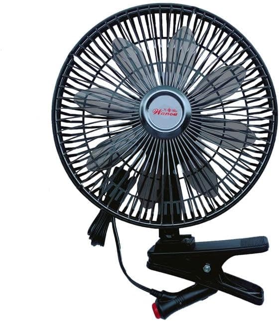 8.6 Inch Car Clip Fan 12V 24V Automobile Vehicle Cooling Car Fan Quiet Ventilation Car Fans With Clip Folding Fan (24V)