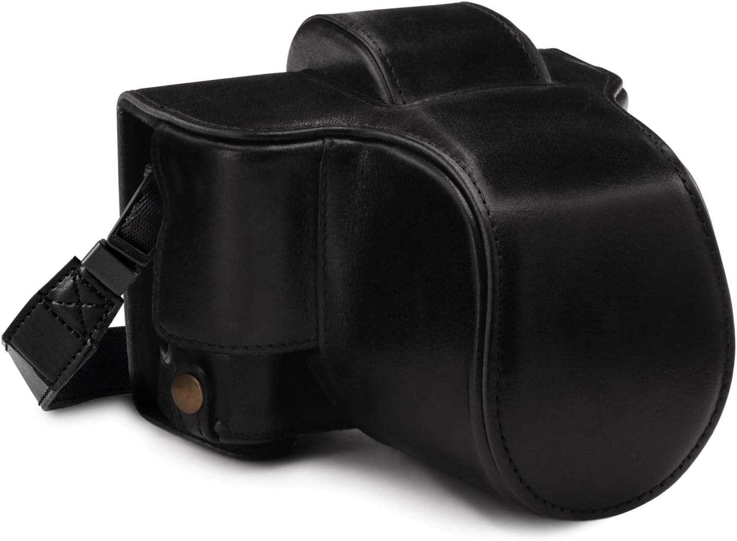 MegaGear Ever Ready Genuine Leather Camera Case Compatible with Fujifilm X-T100 (15-45mm)