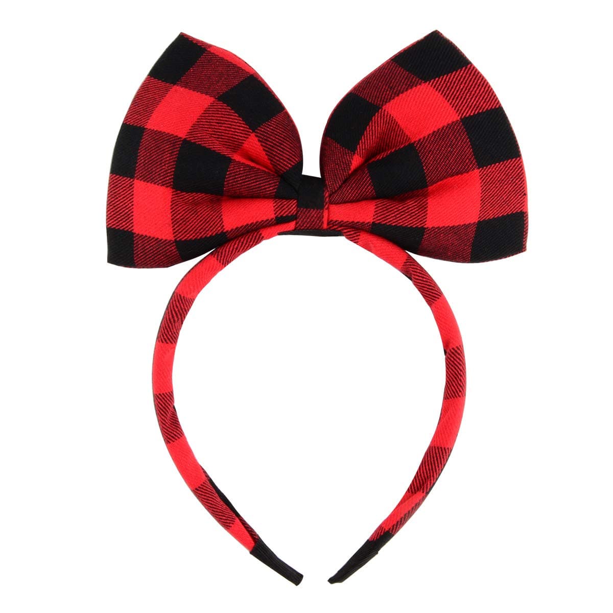 HoveBeaty Hair Band Bow Headbands Headdress for Women and Girls, Perfect Hair Accessories for Party and Cosplay (Plaid)