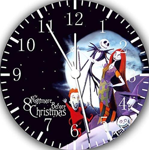 The Nightmare Before Christmas Wall Clock Silent Non-Ticking Nice for Decor Or Gifts F135