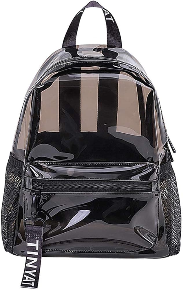 EKUIZAI Waterproof Transparent Backpack Clear School Book Bag Travel Bags Plastic Knapsack Kids Daypack