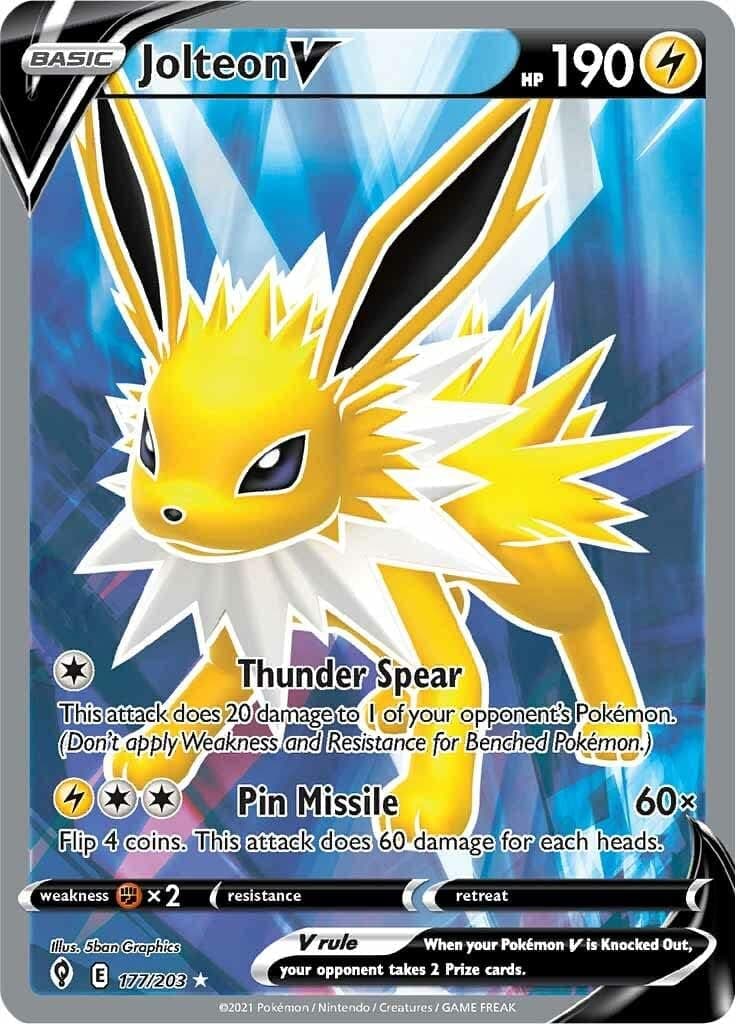 Jolteon V - 177/203 - Ultra Rare (Full Art) - Sword & Shield - Evolving Skies