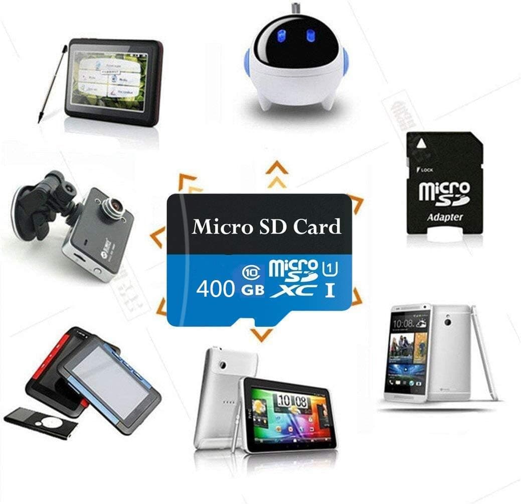 400GB Micro SD Card High Speed Class 10 SDXC with Free SD Adapter, Designed for Android Smartphones, Tablets and Other Compatible Devices (400GB-B)