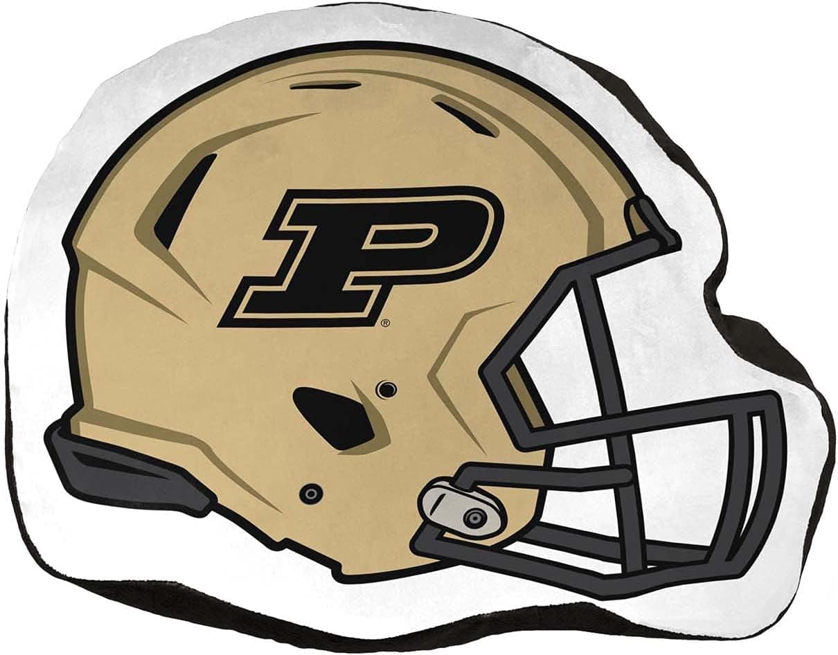 Northwest Football Helmet Cloud Pillow, 16" Soft Logo Plush Throw Pillow for Travel, Stuffed Bedding, Sports Rooms, Game Room, Man Cave (Purdue Boilermakers - Yellow,)