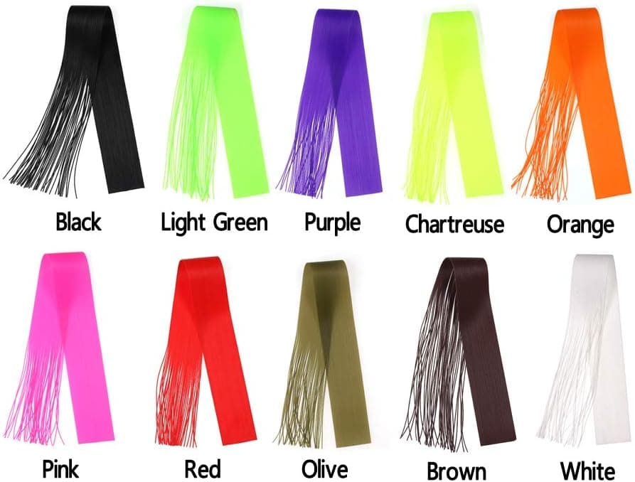 GREATFISHING 10pcs Mix Color 40 Strands/Pack 30CM Length Micro Silicone Rubber Skirts for Soft Worm Trout Fly Legs Fishing Jig Lure Skirts Fly Tying Material