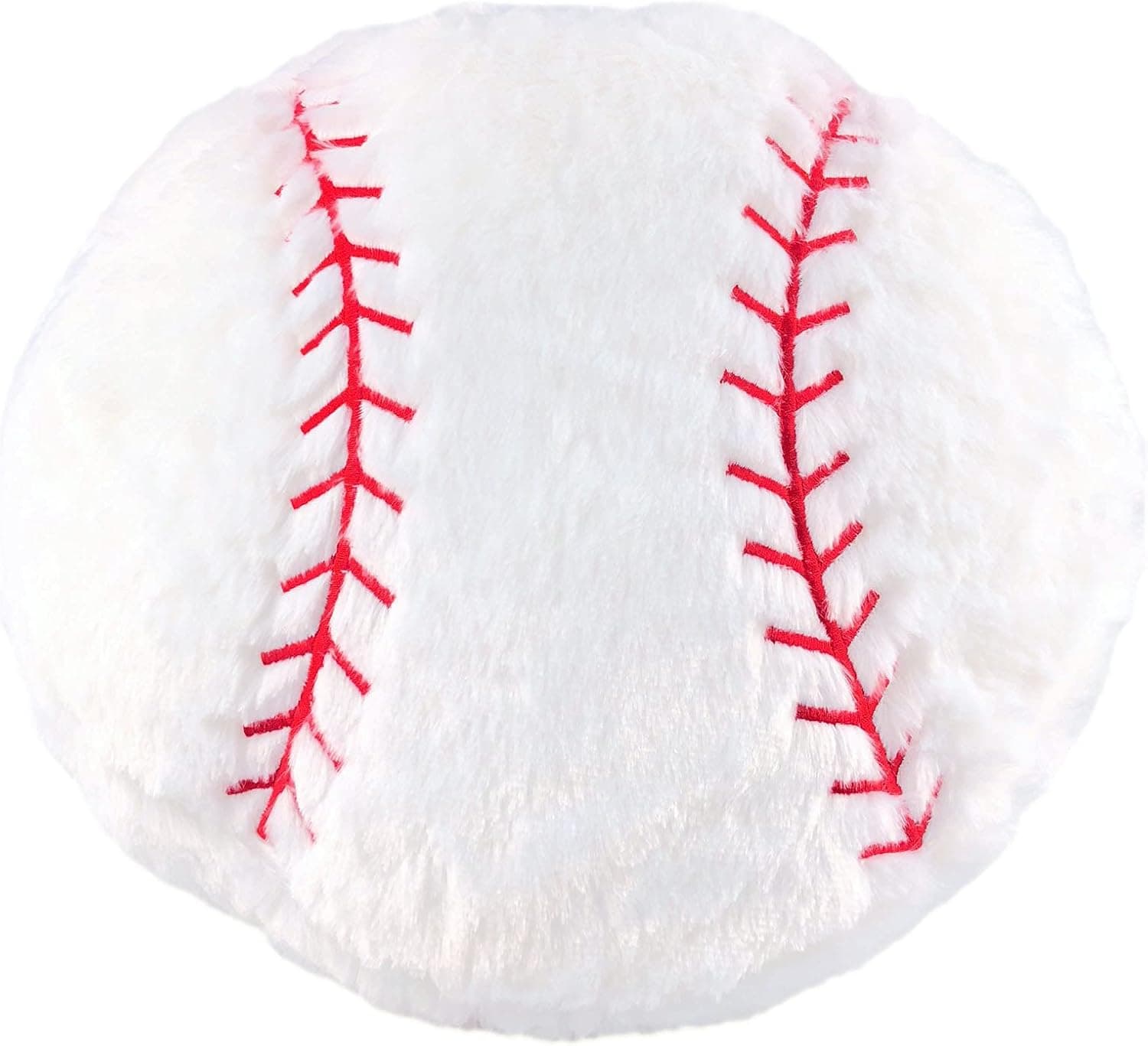 Baseball Pillow Fluffy Baseball Plush Pillow Baseball Throw Pillow Soft Stuffed Baseball Plush Pillow Toy Durable Round Baseball Shaped Pillow Sport Toys Gift for Kids Boy Girls Child Baby Room Decor