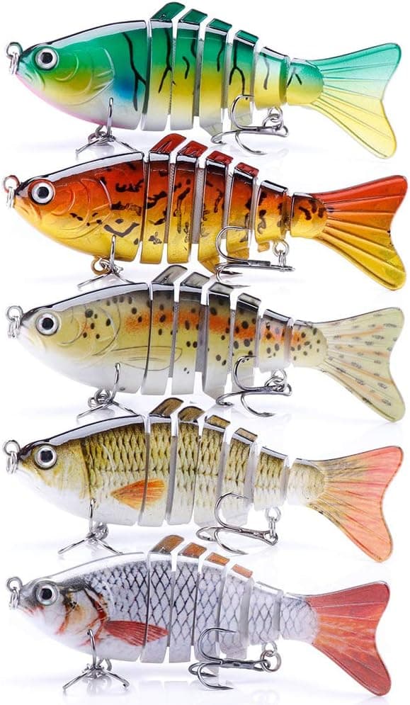 VTAVTA Bass Fishing Lures Freshwater Fish Lure Swimbaits Slow Sinking Gears Lifelike Lure Glide Bait Tackle Kits