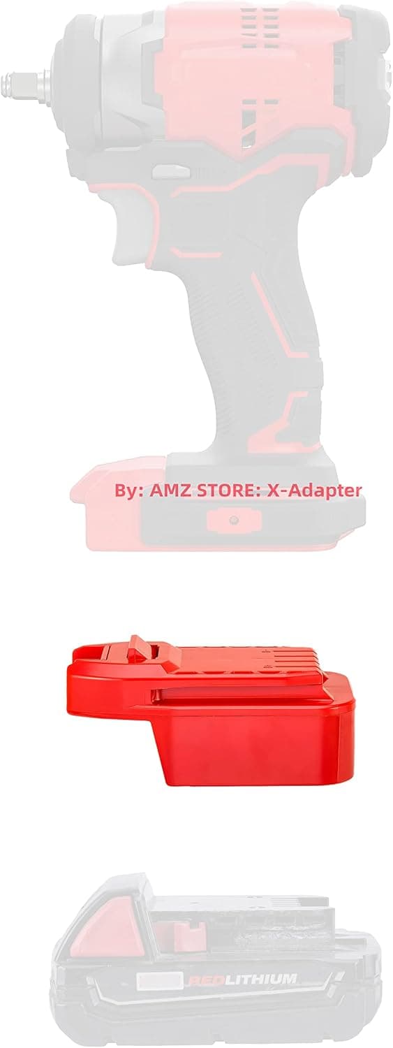 X-Adapter 1x Adapter Only for Craftsman V20 (NOT Old 20v) Cordless Tools Compatible with Milwaukee M18 RED Lithium Batteries- Adapter Only (US Stock), 18ML-V20