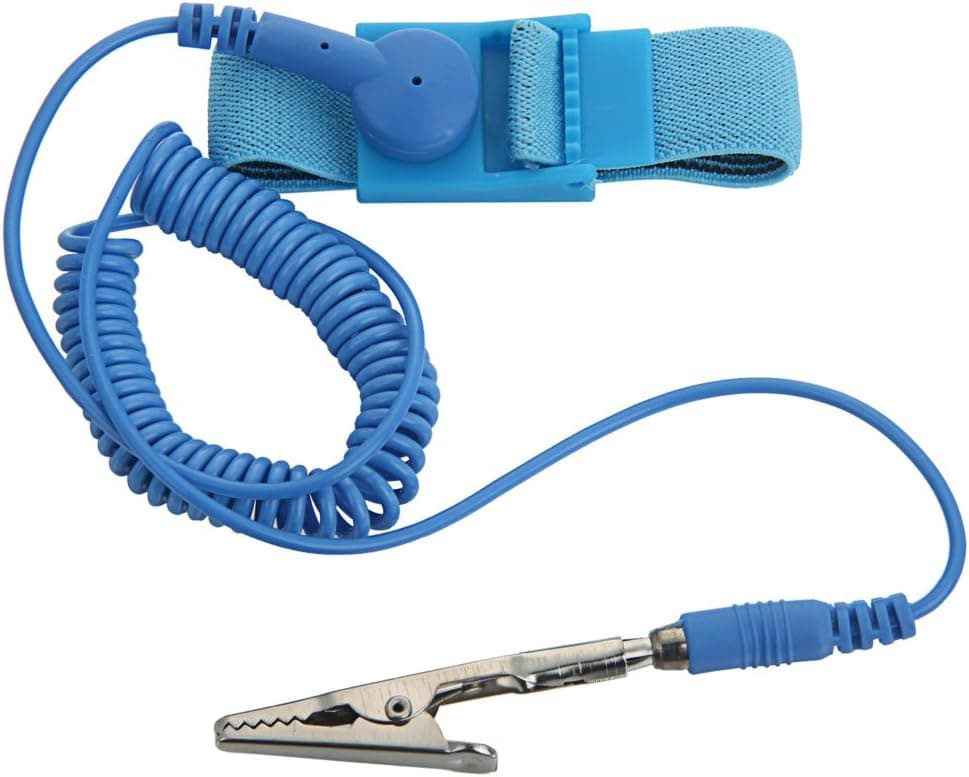 Light Blue Color Anti-Static Wrist Strap/Band with Adjustable Grounding for repair/maintenance