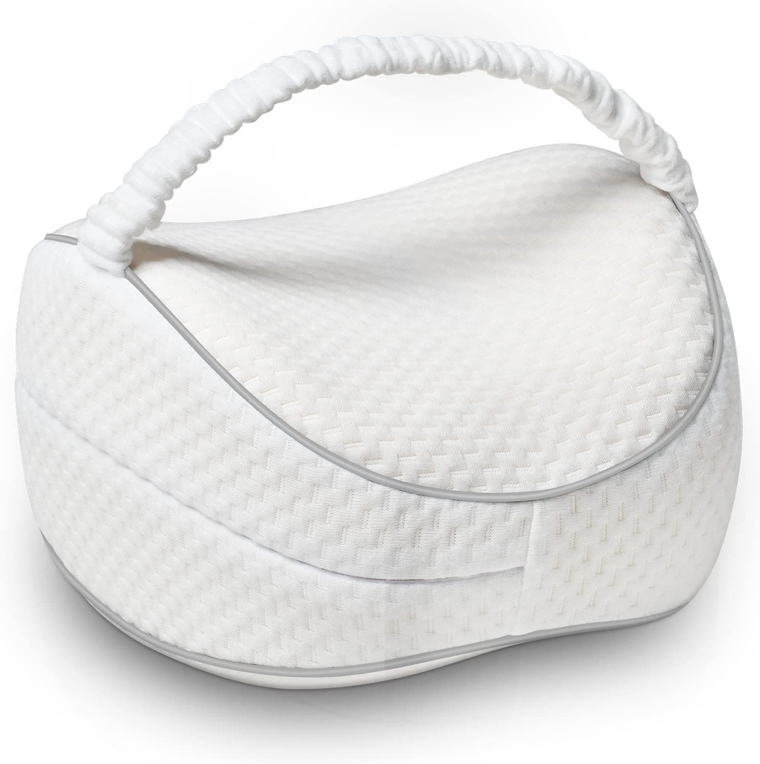 CREATESTAR Knee Pillow for Side Sleepers Leg Pillow Memory Foam Cushion Support Pillow Leg Pillows for Back Pain, Sleeping Pain, Hip Pain Relief, Pregnancy Pillow Removable and Washable Cover