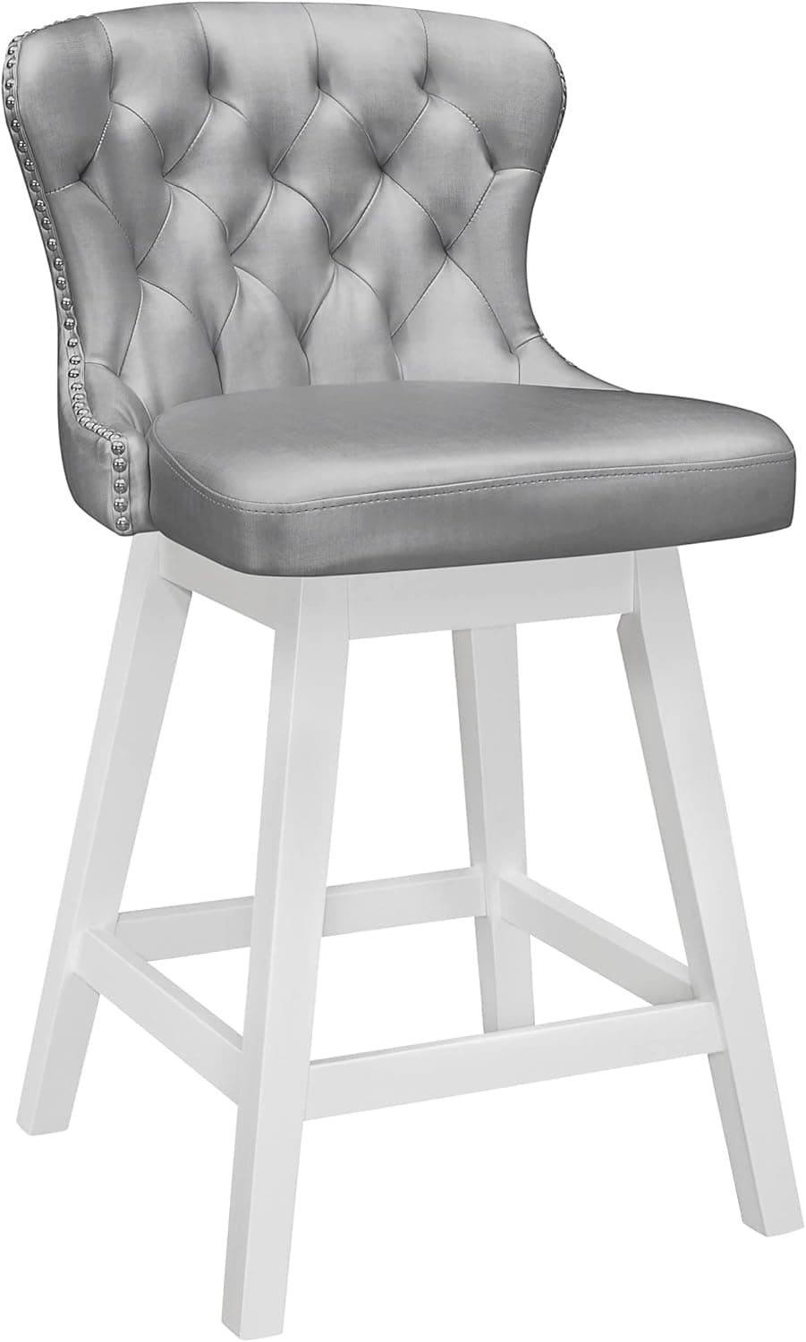 Hillsdale, Rosabella Wood Swivel Counter Height Stool, White
