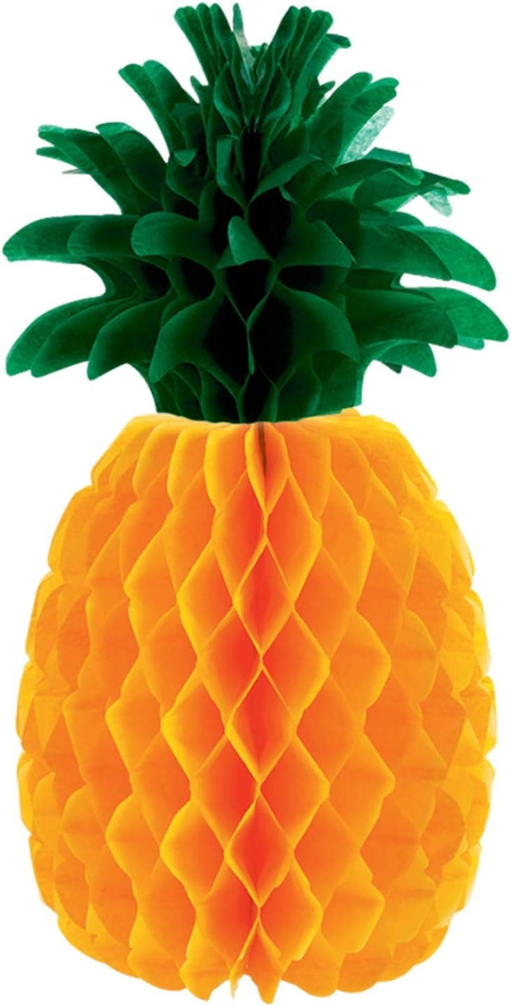 amscan Pineapple Honeycomb Centerpiece Party Decoration, 12", 1 Pc