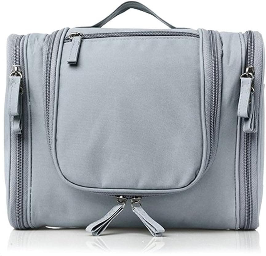 Toiletry Bag, Foraco Waterproof Hanging Travel Organizer for Men and Women, Cosmetics, Makeup and Toiletries Organizer, Gym, Airplane, Hotel, Car Use Size10.2x4.3x8.6 (Gray)