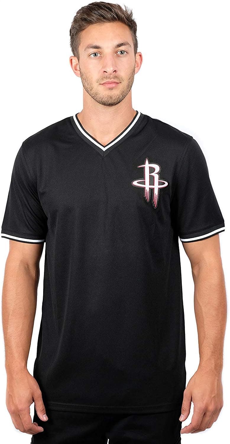 Ultra Game Men's V-Neck Mesh Short Sleeve Tee Shirt