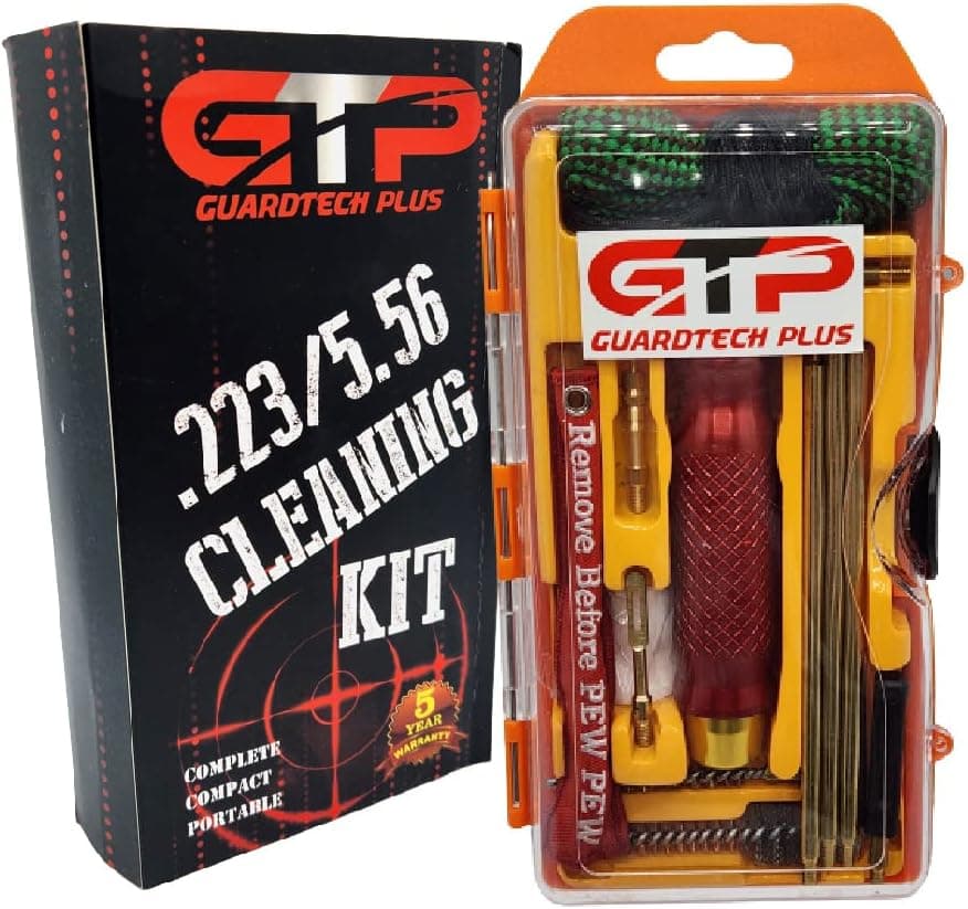 Finally a .223/5.56 Gun Cleaning Kit with a serious Handle for Tactical Guns and Rifles. ar Complete Cleaning System with Chamber Brush, Mop, Brass Jag, Bore Rope Cleaner, Rods and Patches