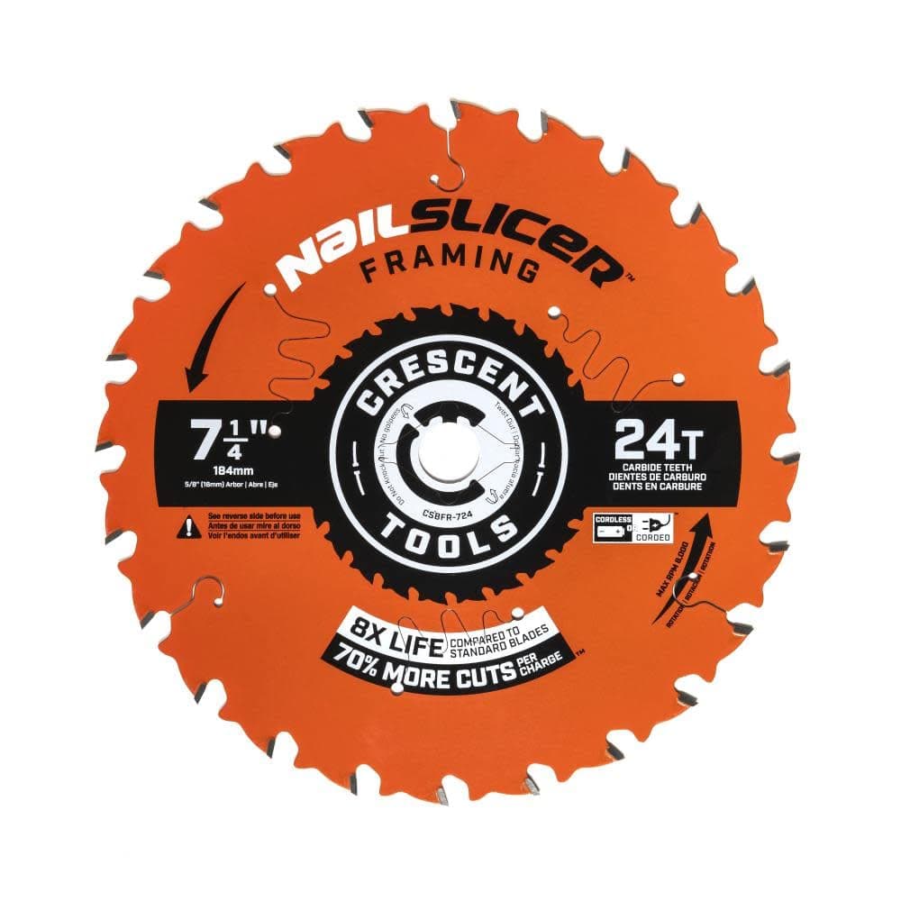 Crescent 7-1/4" 24T NailSlicer™ Framing Saw Blade CSBFR-724