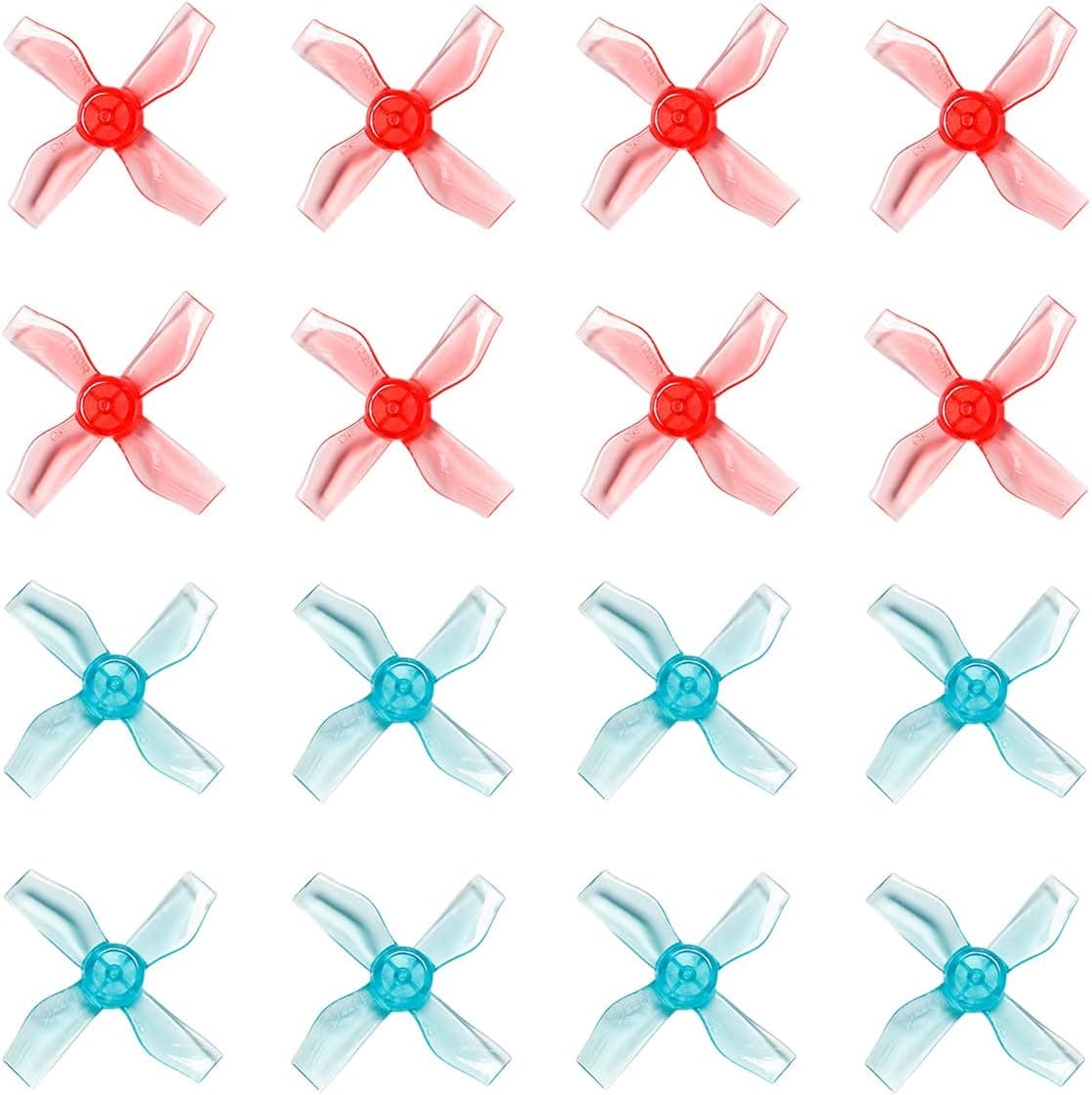 Gemfan 31mm Props 1220 4-Blade PC Propeller with 1.0mm Shaft Micro Whoop Drone Props for 0703-1103 Brushless Motor 16pcs 8CW 8CCW