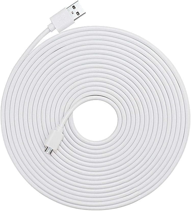 Micro Power Cable Cord Replacement for Furbo Dog Camera USB Charger Cord (6.6 Ft)