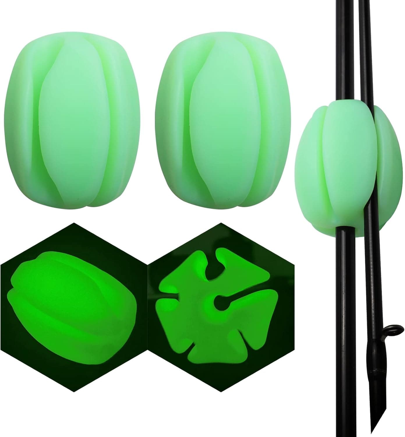 Dovesun Fishing Rod Holder Straps Fly Fishing Accessories Fishing Tackle Ties Silicone Stretchy Rod Holder 2pcs