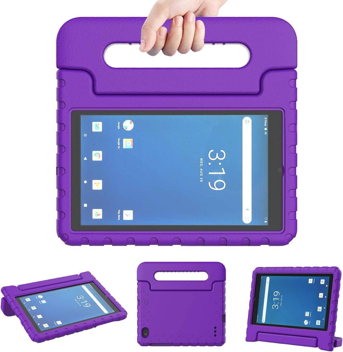 LTROP Onn 7 Inch Tablet Case, Surf Onn 7 Tablet Case, Shockproof Handle Stand Child Proof Case for Walmart Onn 7" Tablet Android 2020/2019 (Model: 100005206/100015685)- Purple